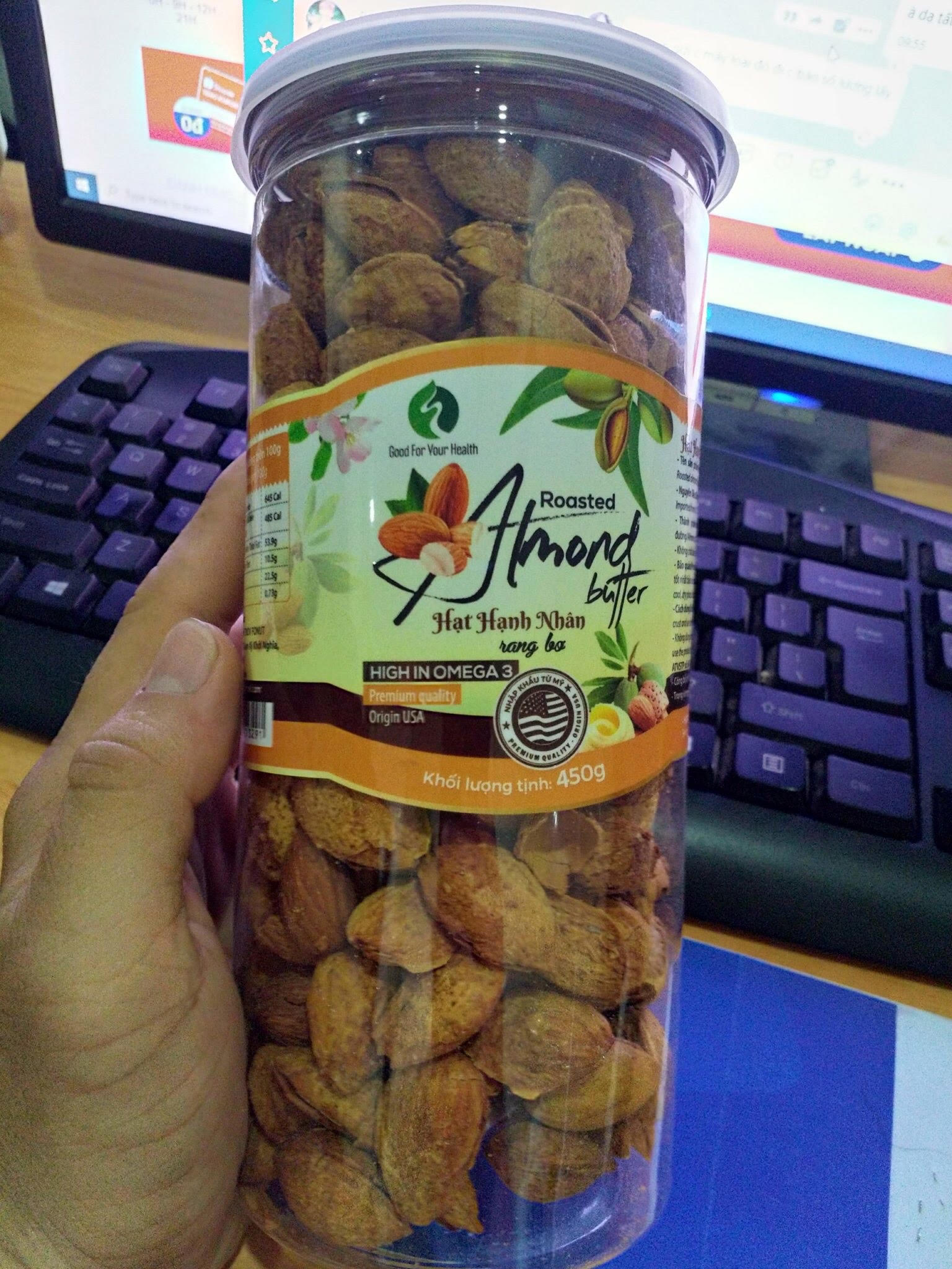 Hạnh nhân rang bơ