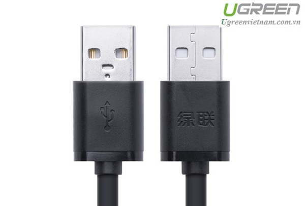 High Quality Ugreen 10309 USB 2.0 Cable with 2 Male Ends, 1m Long