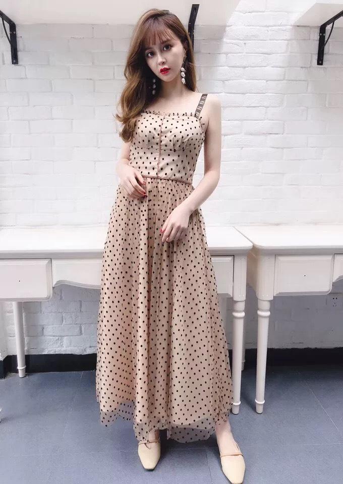 ĐẦM MAXI CHẤM BI DUYÊN DÁNG