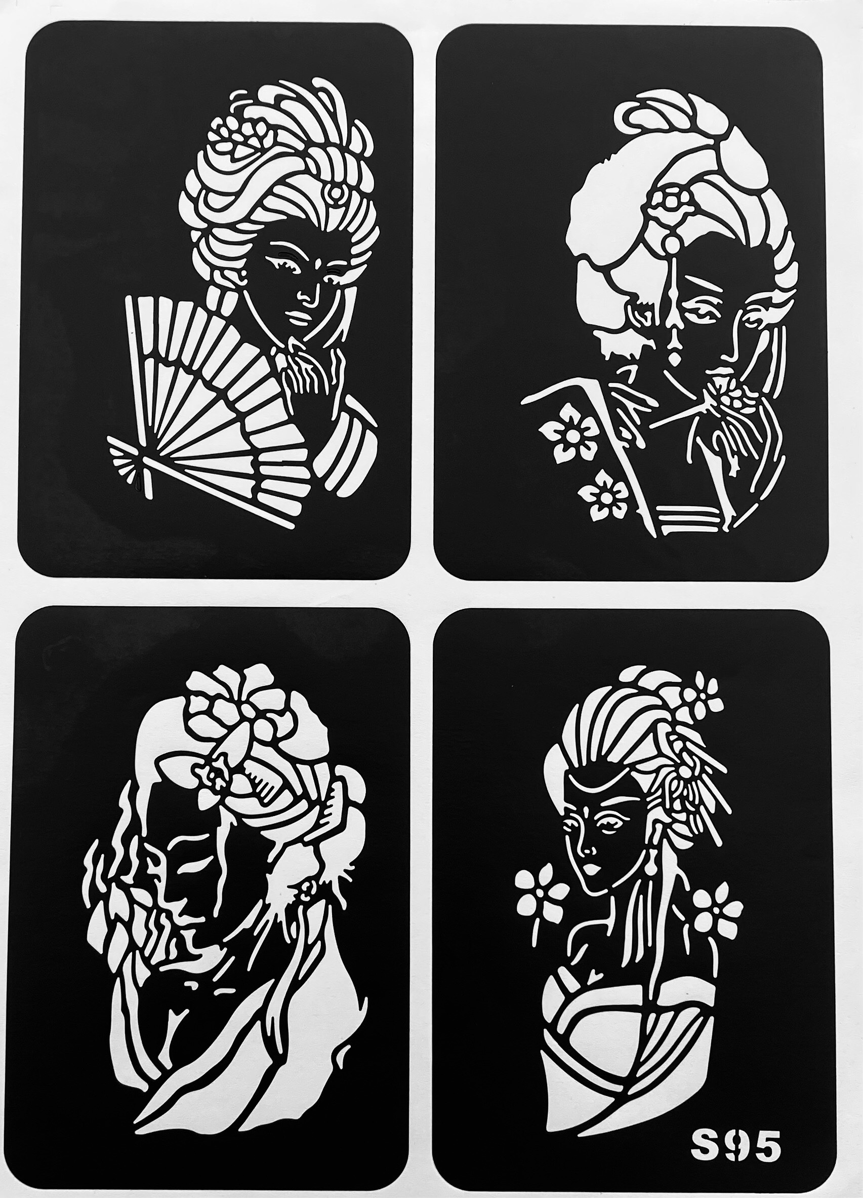 Khuôn Xăm Tattoo Hình GEISHA (Không kèm mực xăm)