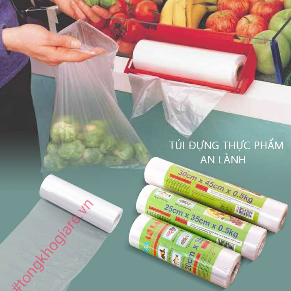 CUỘN TÚI ĐỰNG THỰC PHẨM AN LÀNH(25x35x0.25kg)