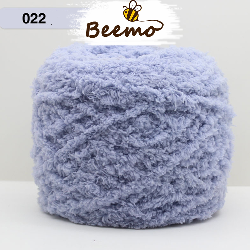 Len Bông Xù Cuộn To 100g Mềm Mịn Đan Móc