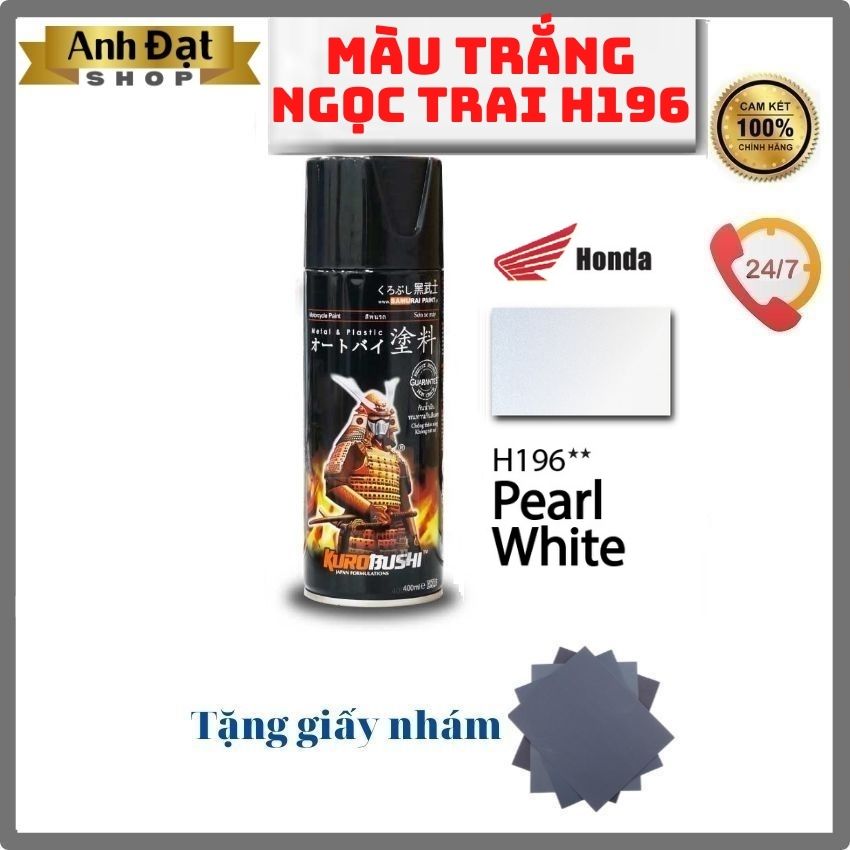 Màu trắng Ngọc trai H196**, dung tích 400ml, có khả năng kháng xăng , chống rạn nứt, Anh Đạt shop