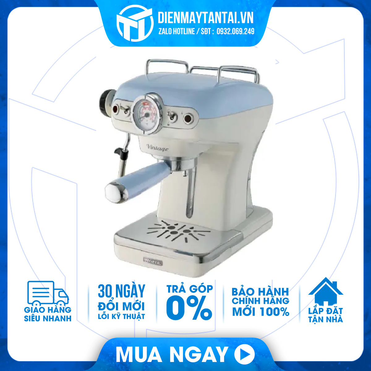 Máy pha cà phê Ariete 0,9 lít MOD.1389 15 Tích hợp chế độ chờ
