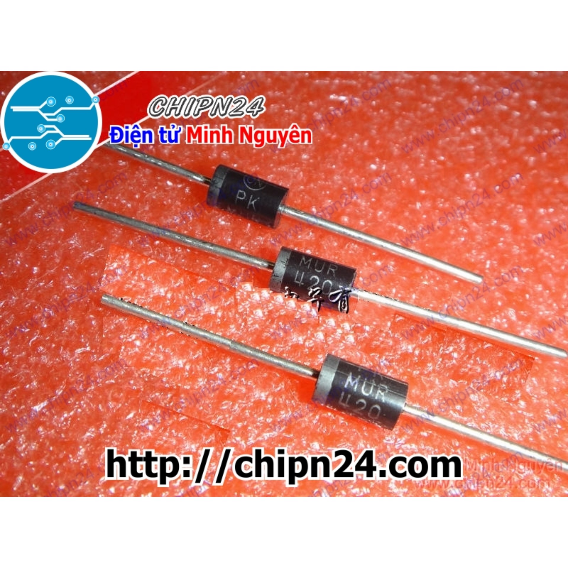 [2 con] (DIP) Diode MUR420 4A 200V (MUR 420) [Diode Schottky]