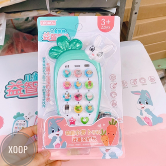 ĐỒ CHƠI! ĐIỆN THOẠI THỎ CÀ RỐT PHÁT NHẠC CHO BÉ