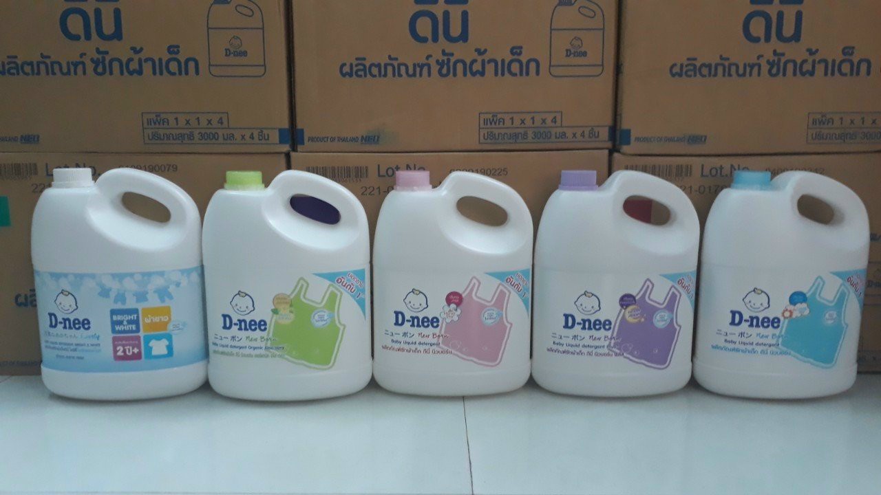 (1 thùng) Nước giặt quần áo em bé Dnee 3000ml