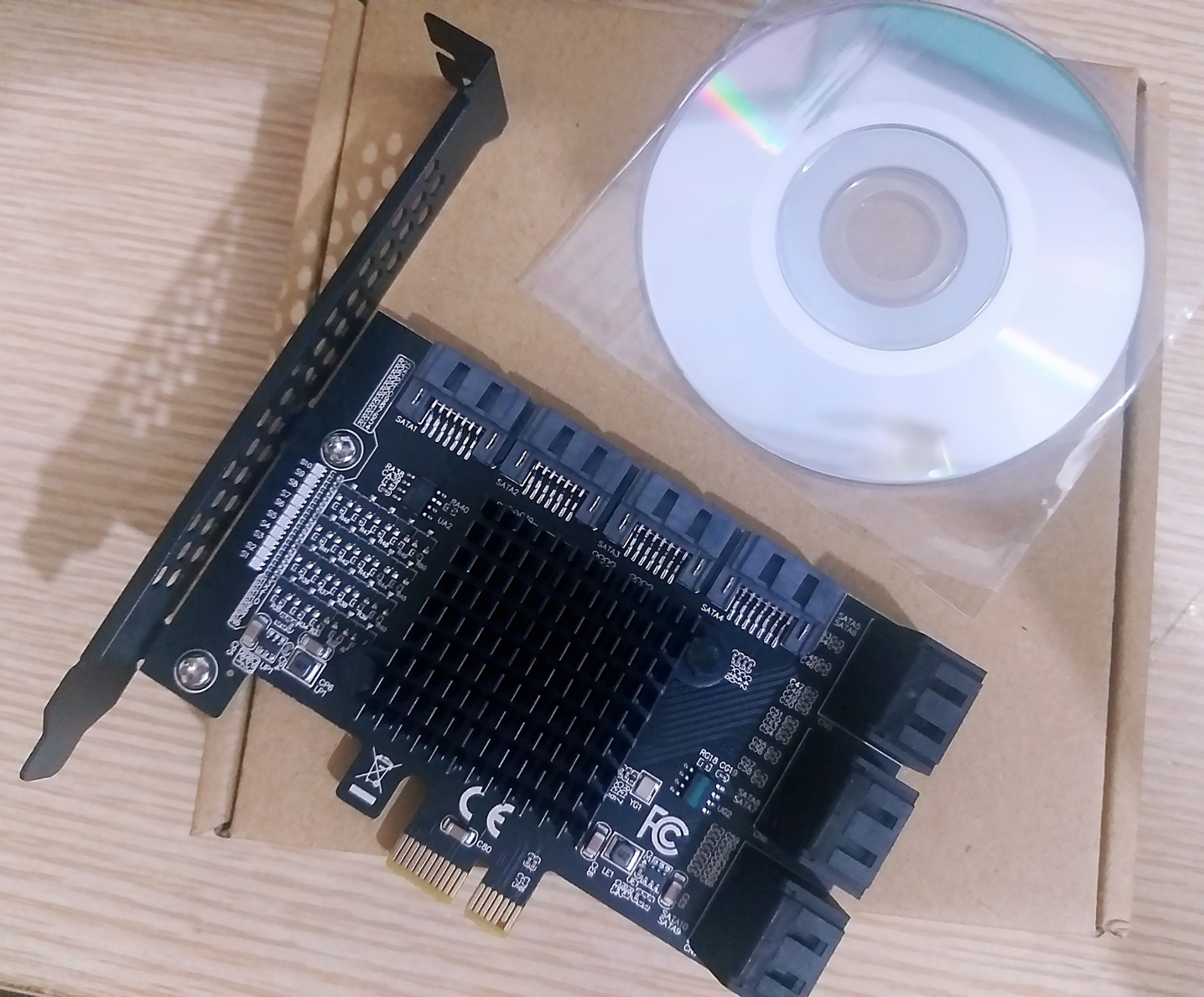 Card chuyển đổi pci-e sang sata 3.0 10 cổng sata cho ssd ,hdd