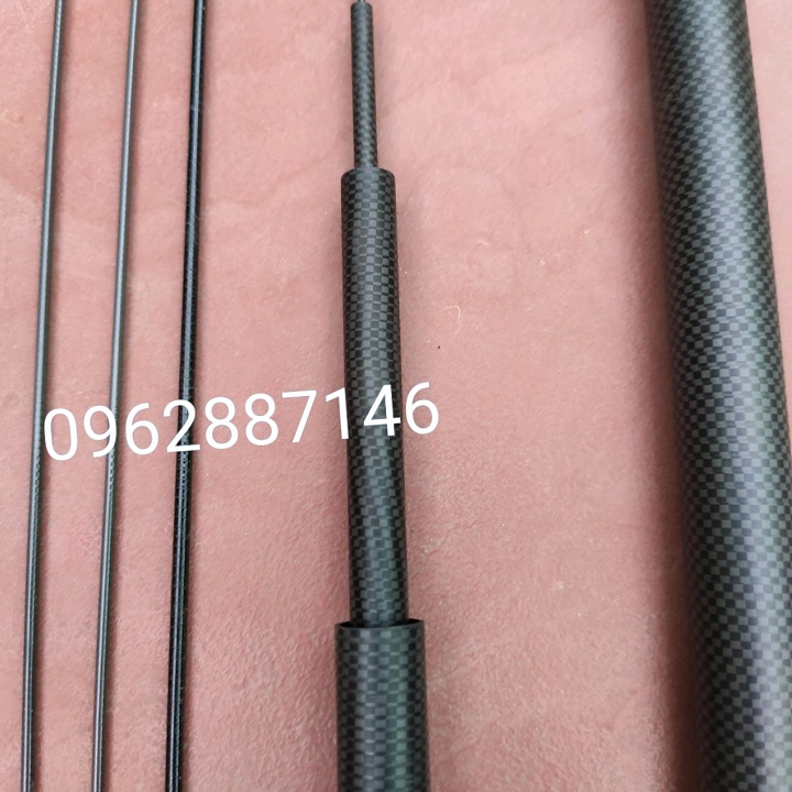 cần câu tay gw 6H 6m3 catbon xoắn tặng ngọn phụ