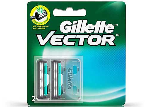 Vỉ 2 Lưỡi dao cạo râu Gillette Vector lưỡi kép