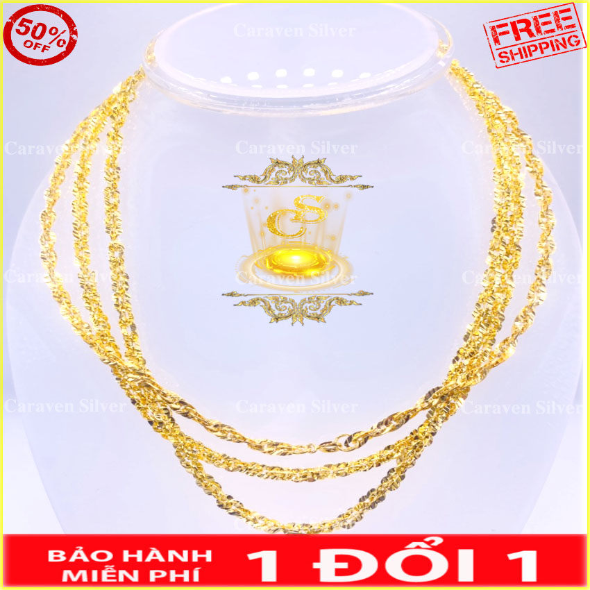 Dây chuyền đuôi phụng mạ vàng - Kích thước 0.4x50cm, kiểu của các tiệm vàng, tầm 3 chỉ 3 chỉ hơn - Caraven silver - QC - Dây chuyền mạ vàng, day chuyen ma vang, day chuyen nu, dây chuyền nữ, dây chuyền mạ vang, day chuyen ma vang