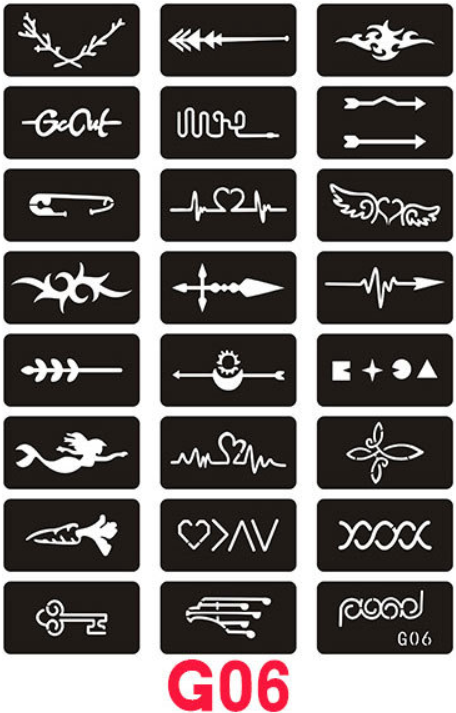 20-30 khuôn xăm tattoo / 1 tấm a4