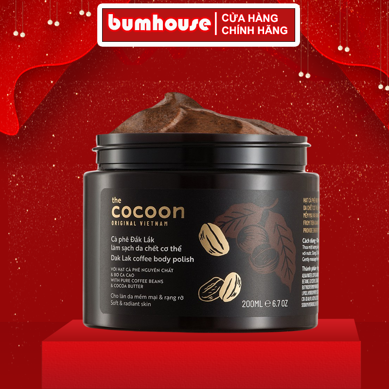 Tẩy da chết cơ thể cà phê Đắk Lắk Cocoon 200ml