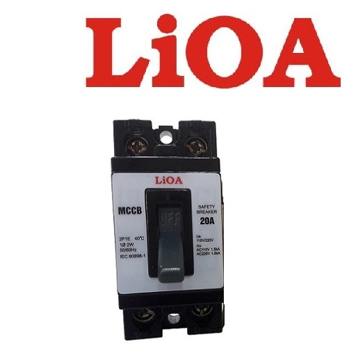 CB Cóc Cầu dao tự động APTOMAT 30A 20A 25A 15A 2 cực 1 tiếp điểm LIOA MCCB2P1E