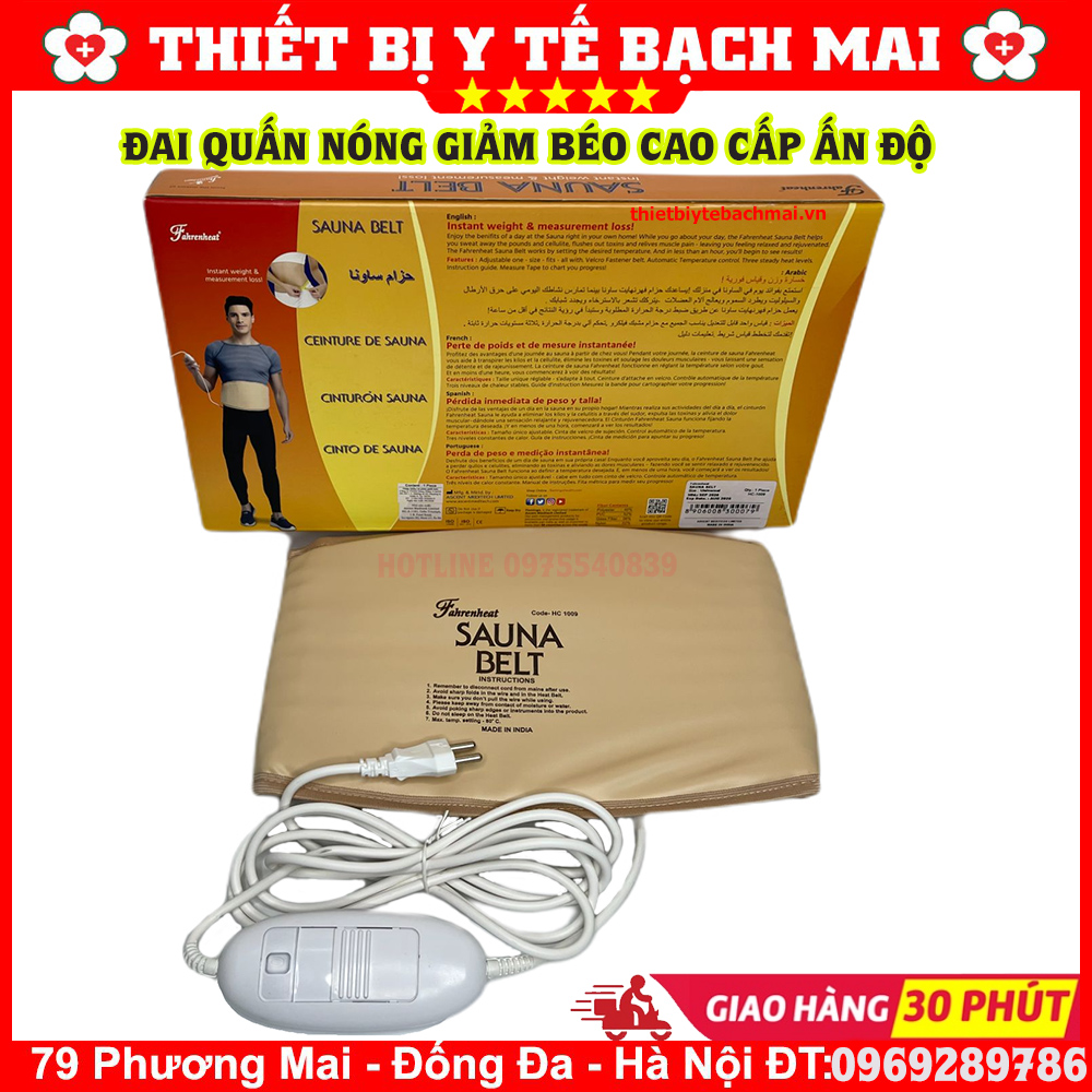 Đai Quấn Nóng Giảm Mỡ Bụng Sauna Belt [ Ấn Độ Bảo Hành 01 Năm Đổi Mới]