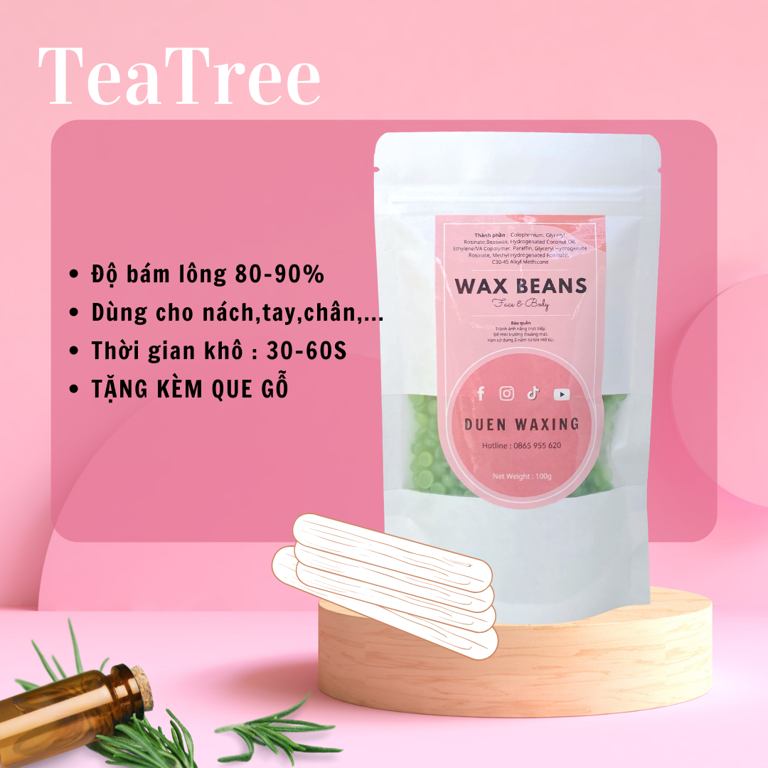 SÁP WAX LÔNG NHẬP KHẨU WAX BEANS (tặng kèm que wax)
