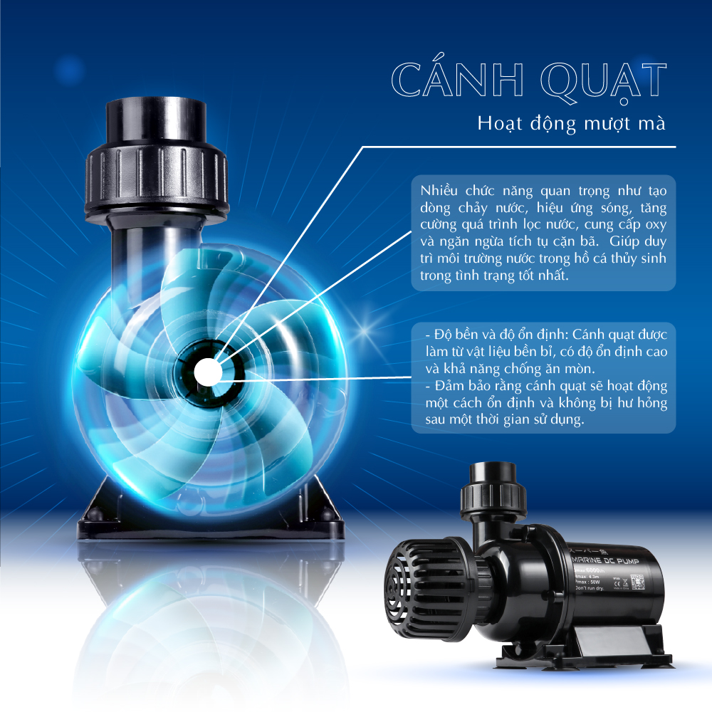 Máy Bơm Bể Cá Marine DC Pump ( DC1500 - DC 9000 )