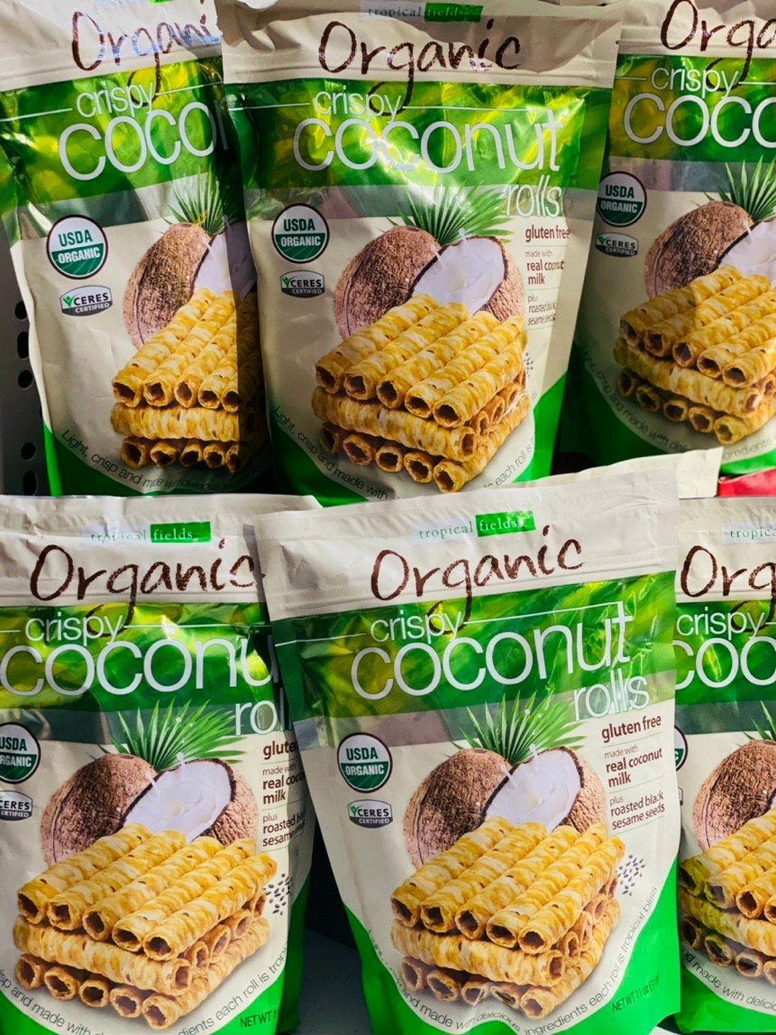 [HCM]Bánh quế dừa Tropical Fields Organic Crispy Coconut Rolls