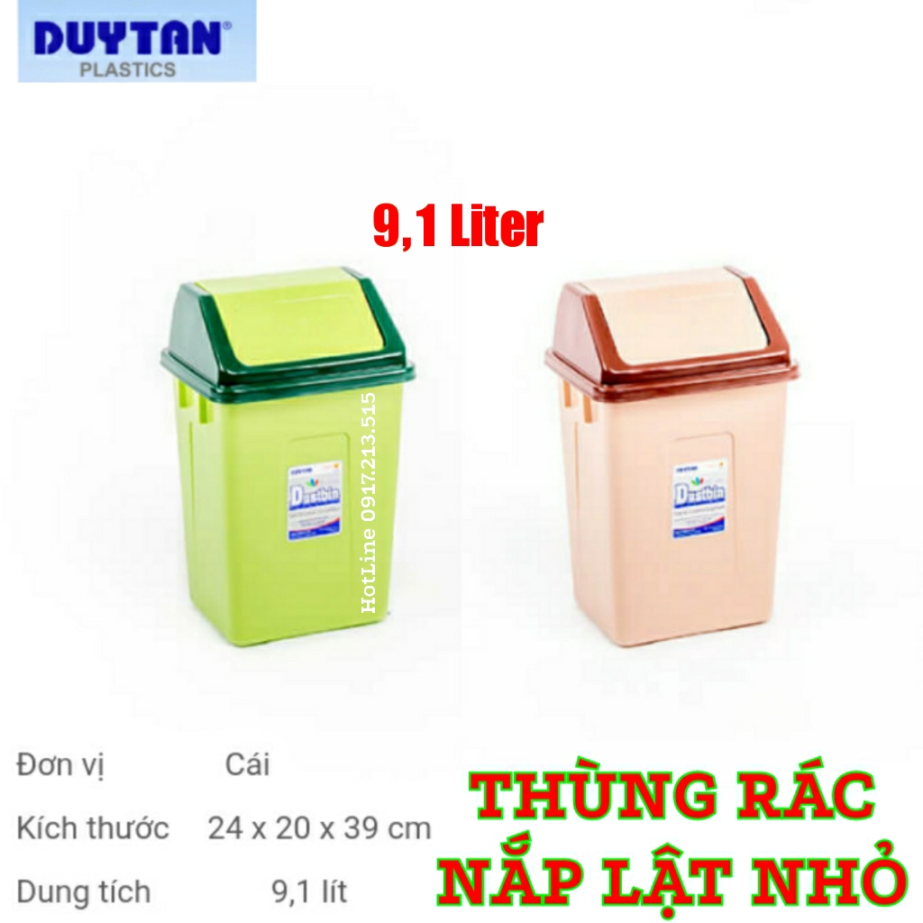 Thùng rác nắp Lật cao cấp Duy Tân Nhỏ/Trung