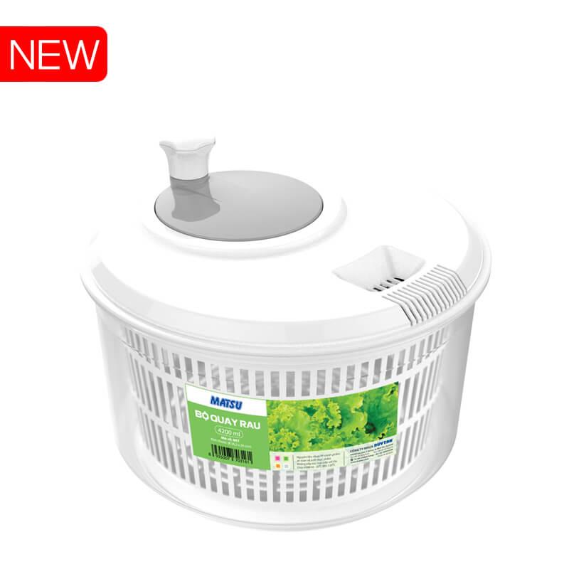 Rổ quay rau sống salad đa năng cỡ to 26cm -4.2l, sản phẩm tiện ích, vô cùng tiện dụng, rổ quay rau sống cỡ lớn, hiện đại, đa năng, tiện dụng - Giao màu ngẫu nhiên - Rổ quay ráo rau cao cấp Duy Tân Lớn