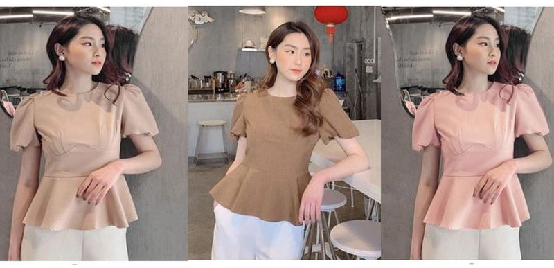 [HCM]ÁO CỔ TRÒN PEPLUM
