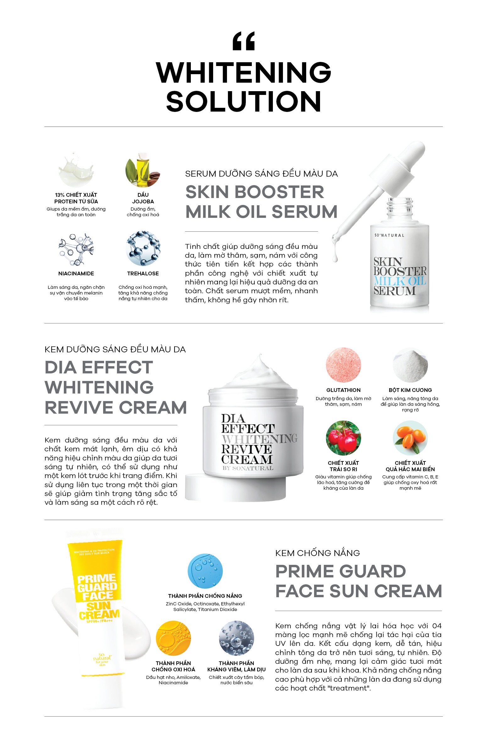 Skin Booster Milk Oil Serum Tinh Chất Dưỡng Trắng Da Chuyên Sâu So Natural [30ml] l Nhập Khẩu Chính Hãng Hàn Quốc