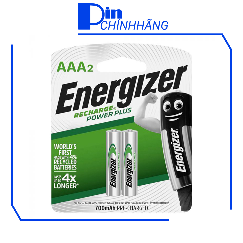Bộ 2 Pin sạc AAA Energizer Recharge 700mAh