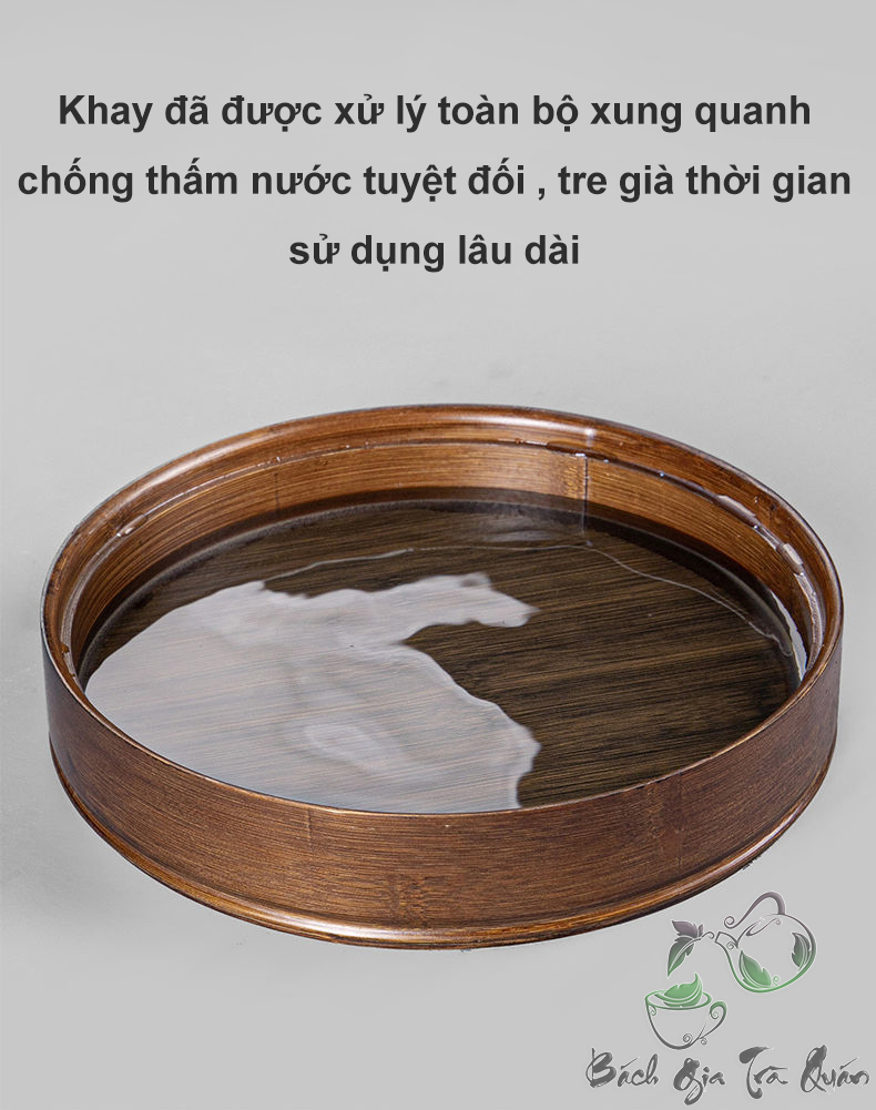 Khay Trà Tre Tròn - Tre già tự nhiên