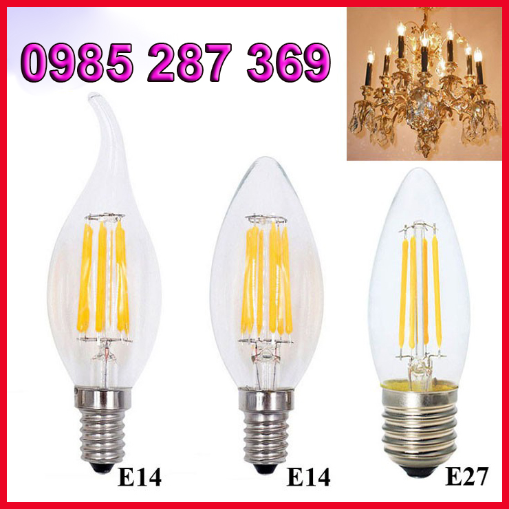 Bóng Edison quả nhót / led râu (bóng nến) 4w đuôi E14
