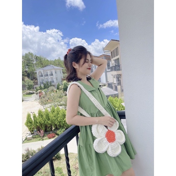 [CÓ SẴN] BLOOM FLOWER BAG - TÚI LEN BÔNG HANDMADE