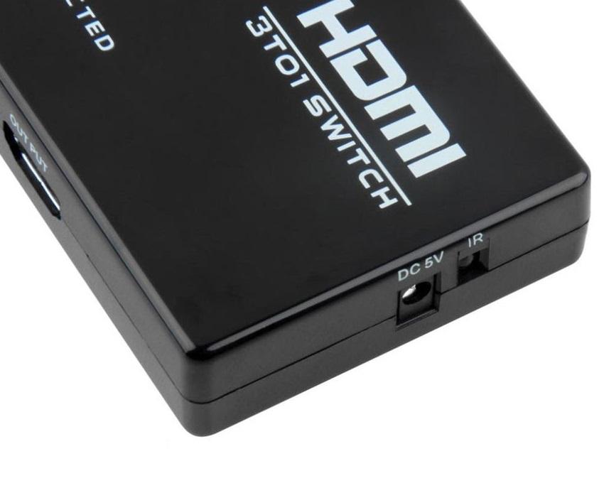 Bộ gộp HDMI Switch 3 vào 1 ra(Đen)