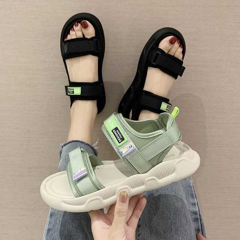 Giày sandal nữ , dép sandal quai hậu quai dán 3 màu cực xinh