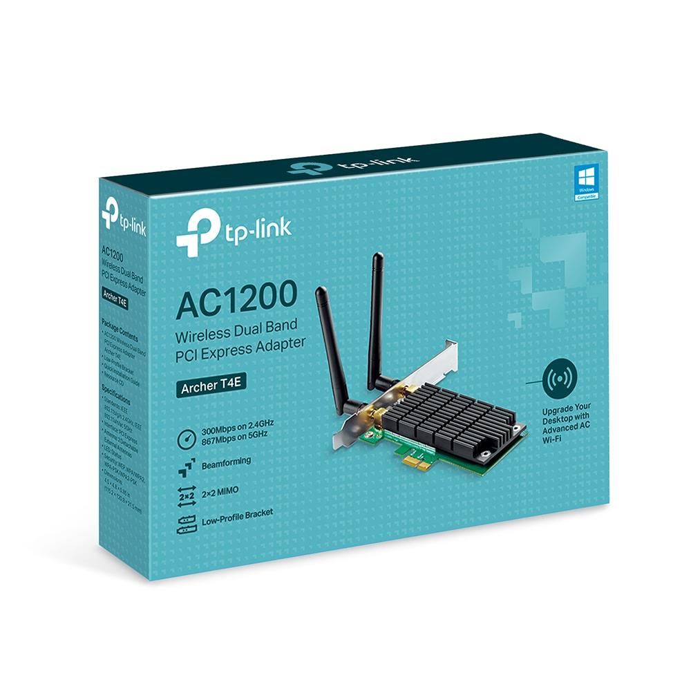 (BẢO HÀNH CHÍNH HÃNG 1 ĐỔI 1 TRONG VÒNG 2 NĂM) Card wifi băng tần kép TP-Link Archer T4E