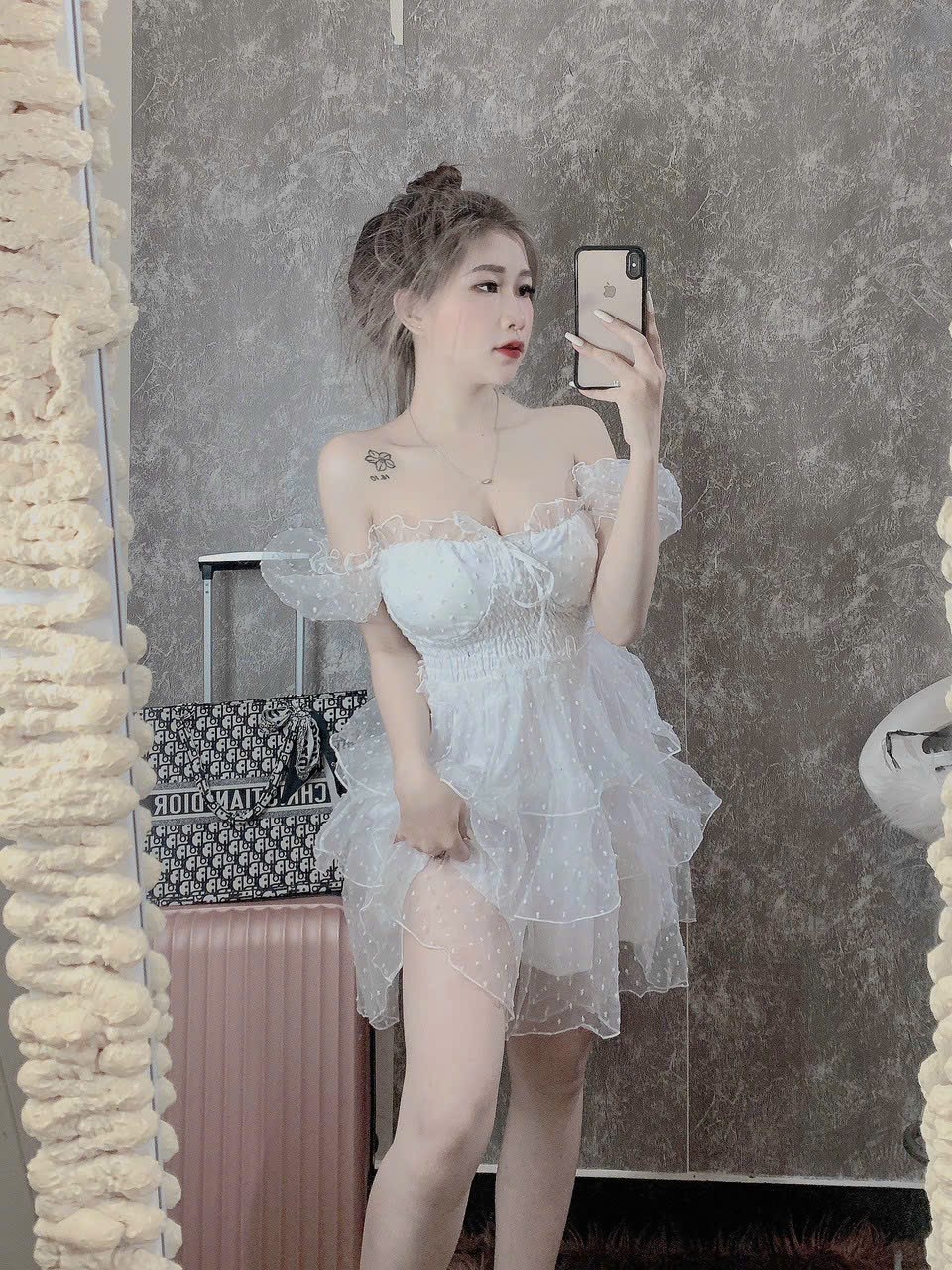 ĐẦM TẦNG VOAN BI NHÚN EO
