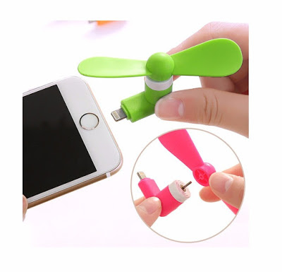 Quạt Mini Usb 2 Cánh Cắm Điện Thoại Android và Iphone