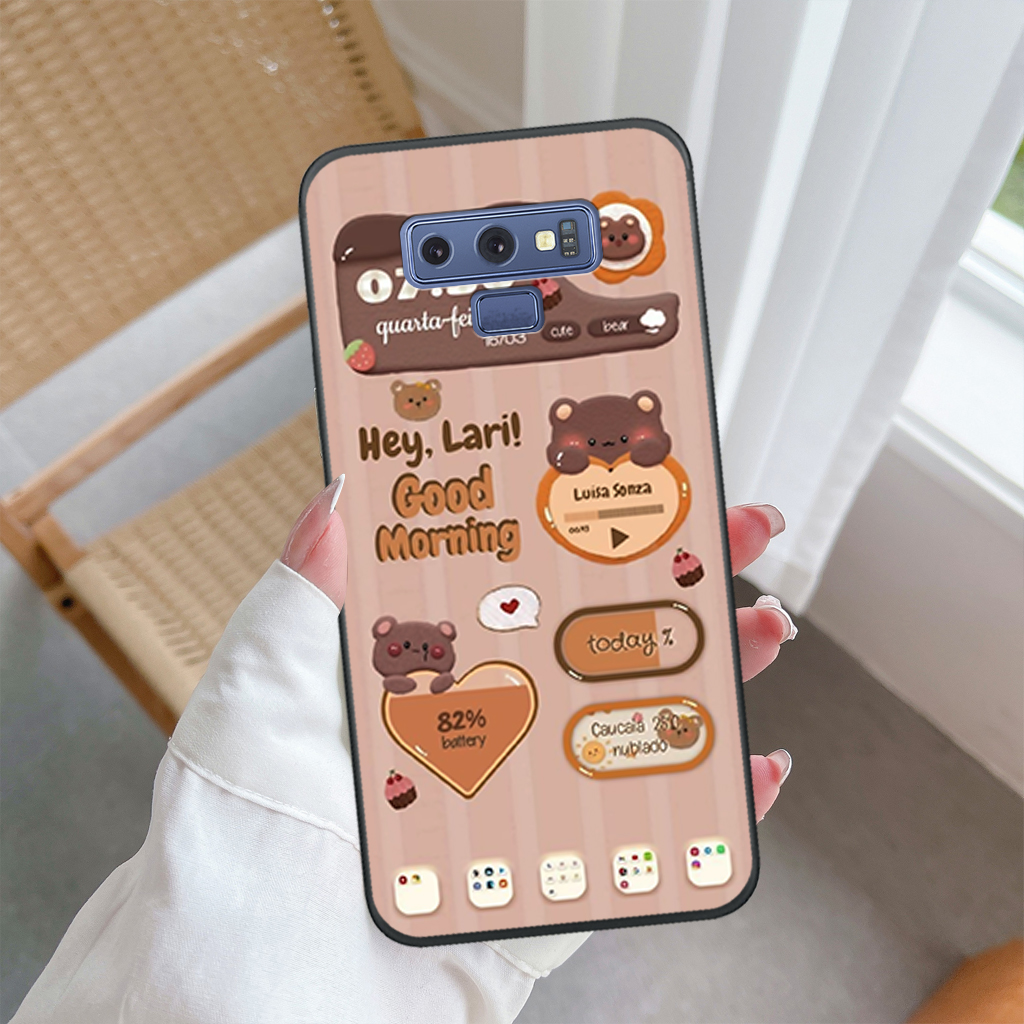 Ốp lưng Samsung Note 8/ Note 9 hình thỏ, gấu nâu cute dễ thương