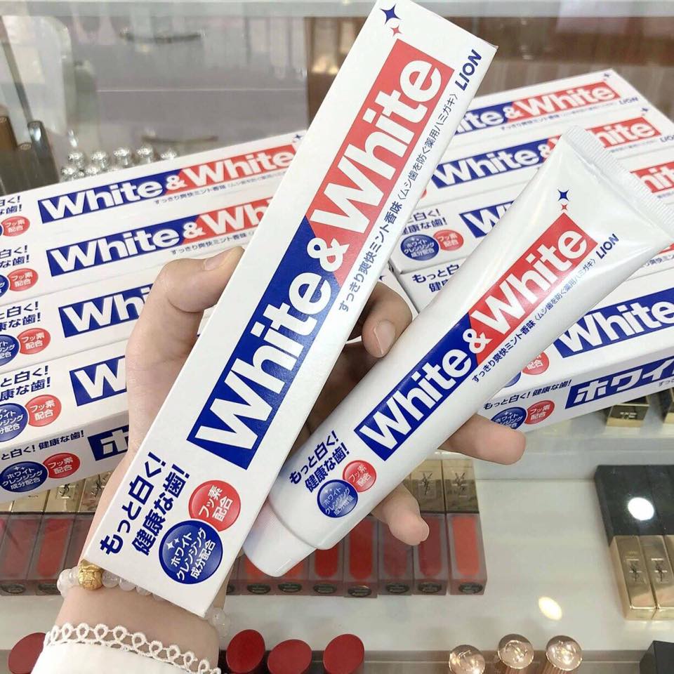 [NỘI ĐỊA NHẬT] Kem đánh răng trắng răng White White Nhật Bản tuýp 150g