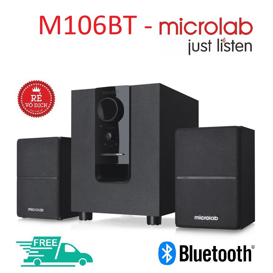 Loa vi tính bass mạnh loa vi tinh microlab m109 hệ thống loa 2.1 - hàng chính hãng. công suất lớn 2 loa vệ tinh 1 loa trầm. nhỏ gọn màu đen tinh tế. bảo hành 12 tháng uy tín.