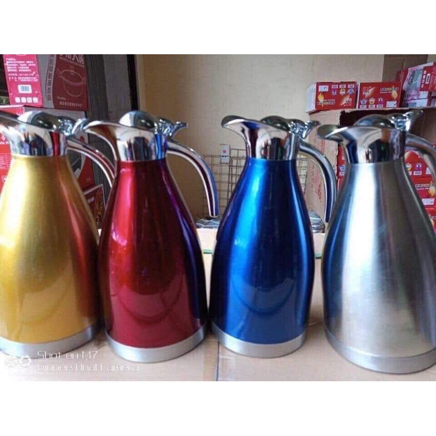 Bình giữ nhiệt 2L inox nhiều màu-Thái Lan