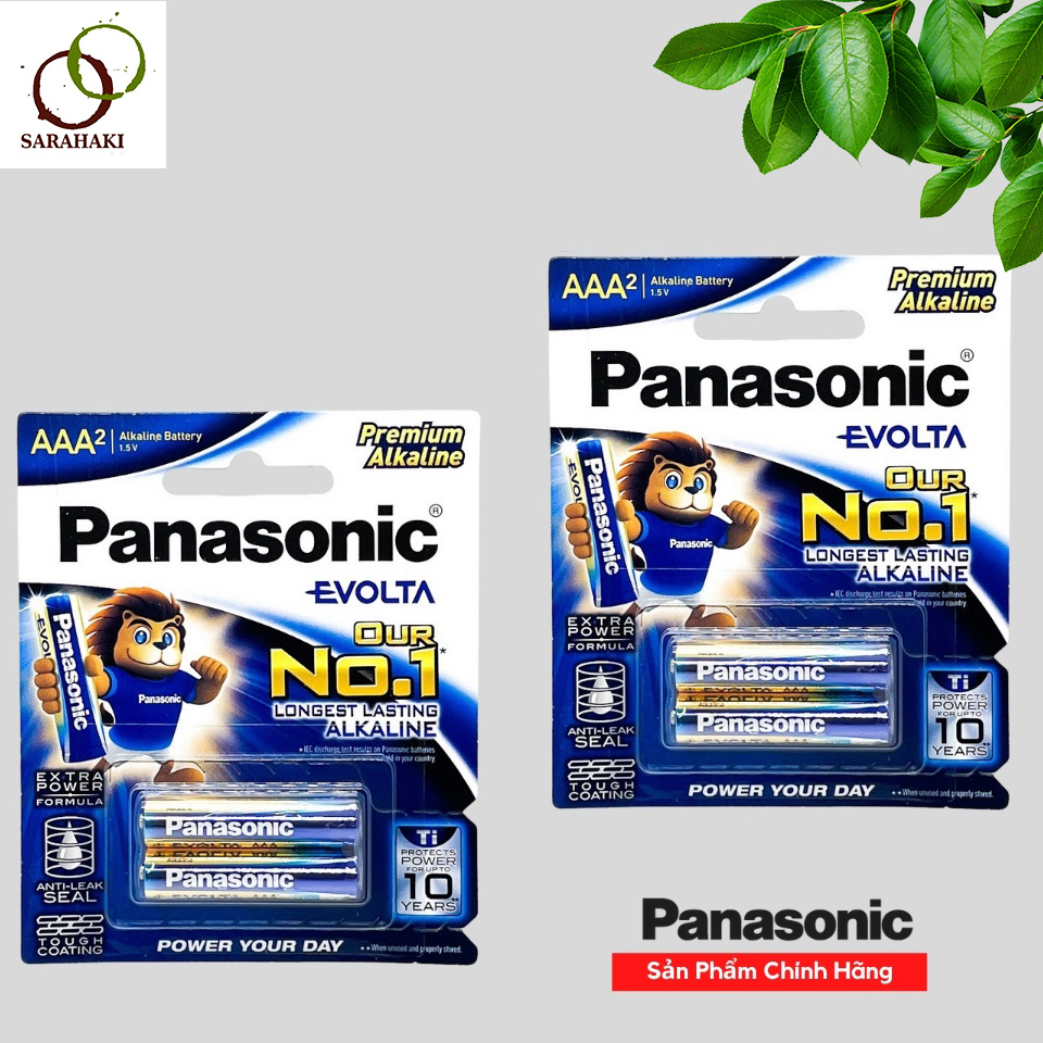 Combo 2 vỉ pin AAA Panasonic Evolta 1.5V ( 1 vỉ 2 viên ) chính hãng