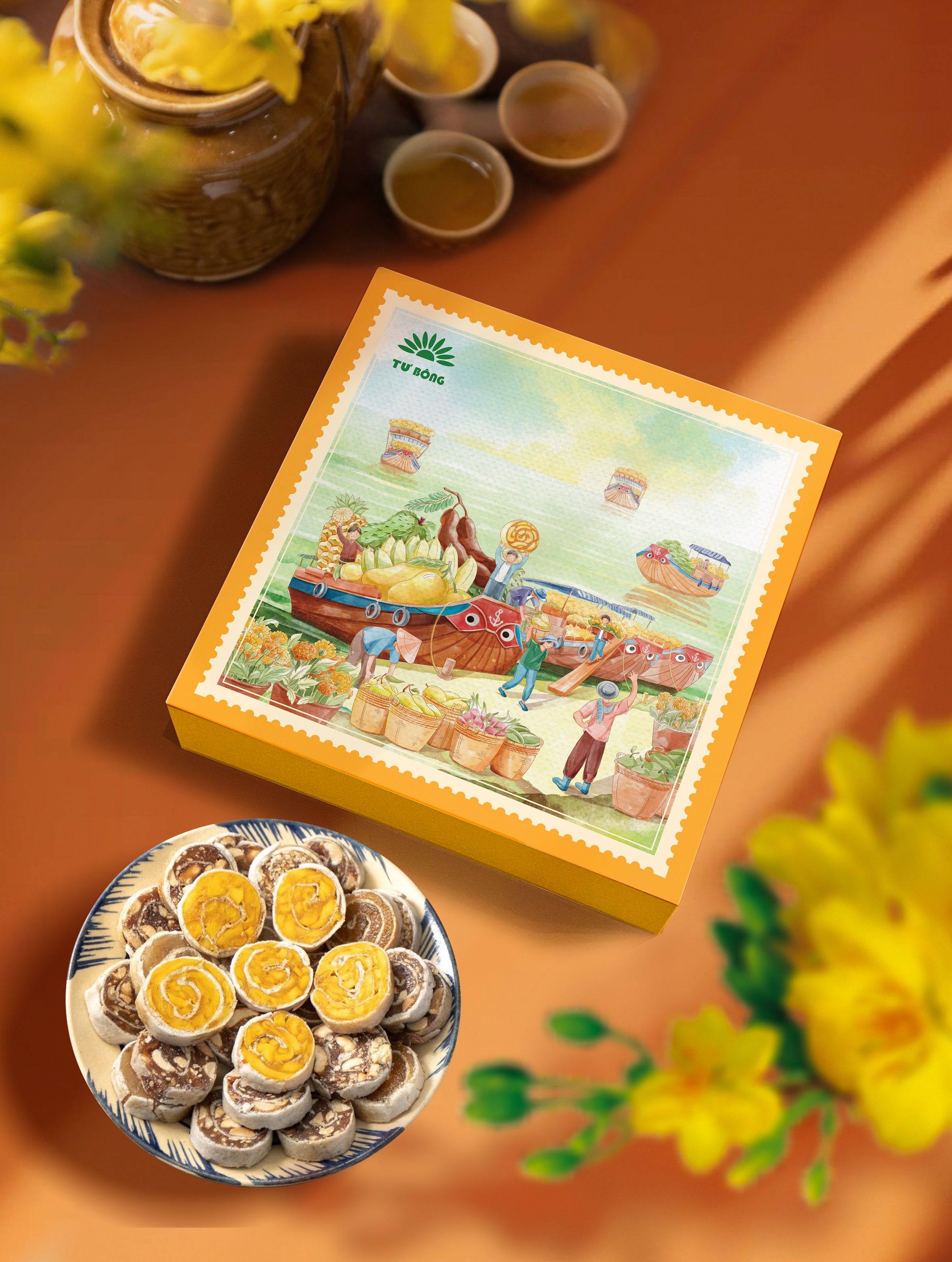 Tet Gift Box with 4 Items - Xuan Dai Cat