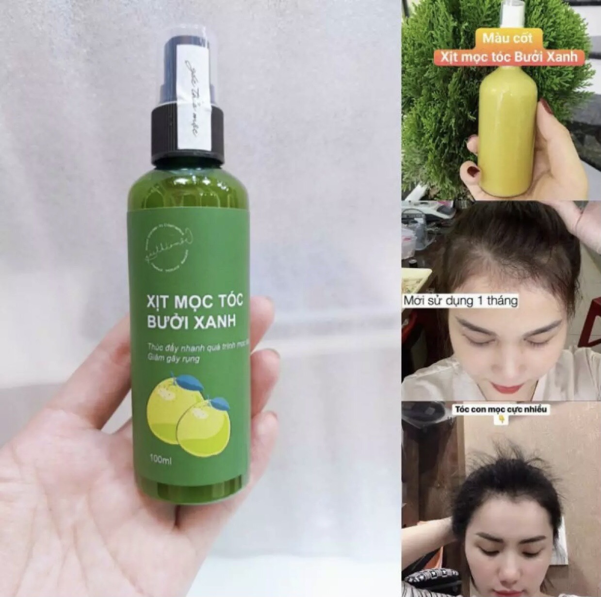 xịt mọc tóc bưởi xanh 100ml