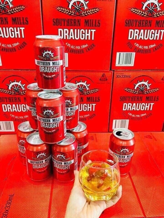 Bia Southern Mills Draught thùng 30 lon