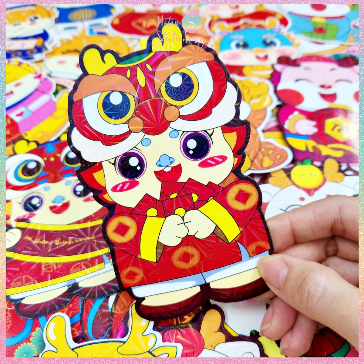Set 10 Bao lì xì Rồng Chibi dạ quang Giáp Thìn 2024