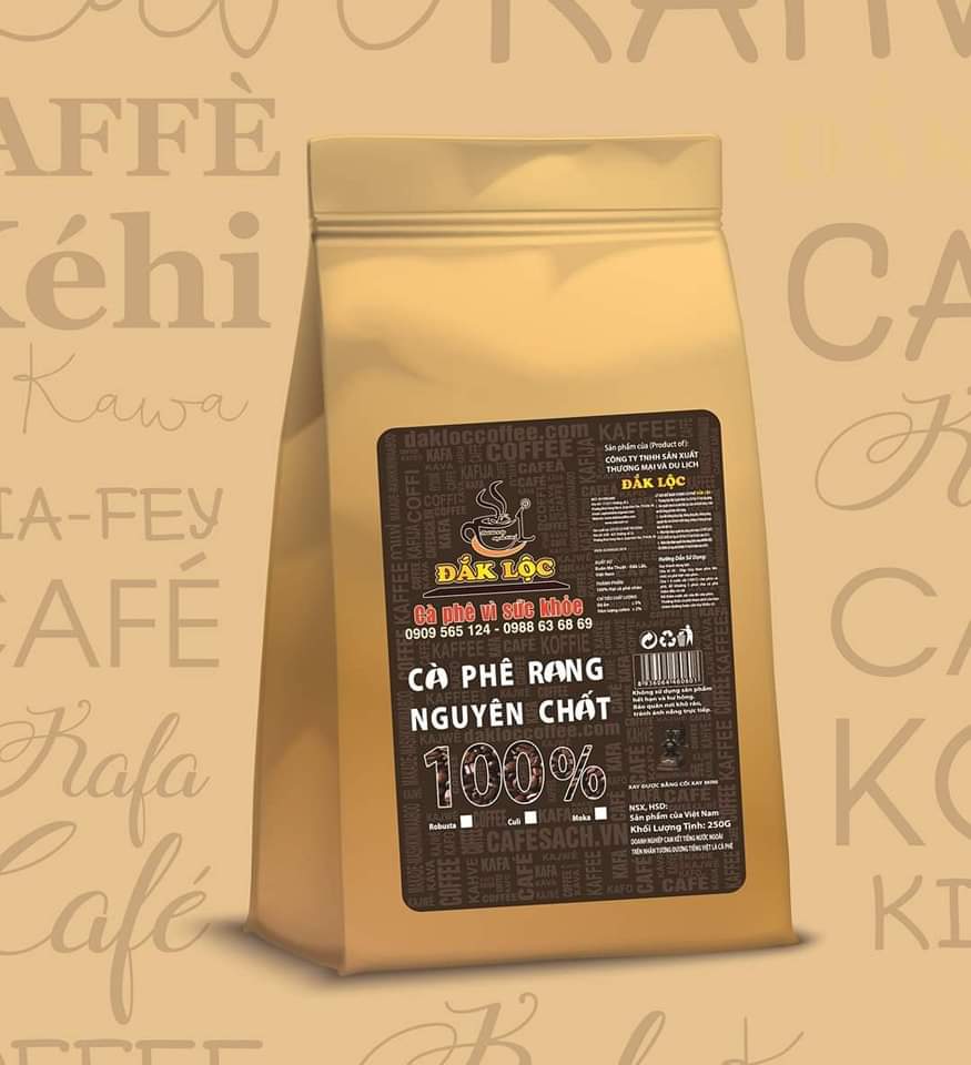 Cà phê pha máy pha phin rang xay nguyên chất 100% - Café Sạch 2 - Rang Mộc