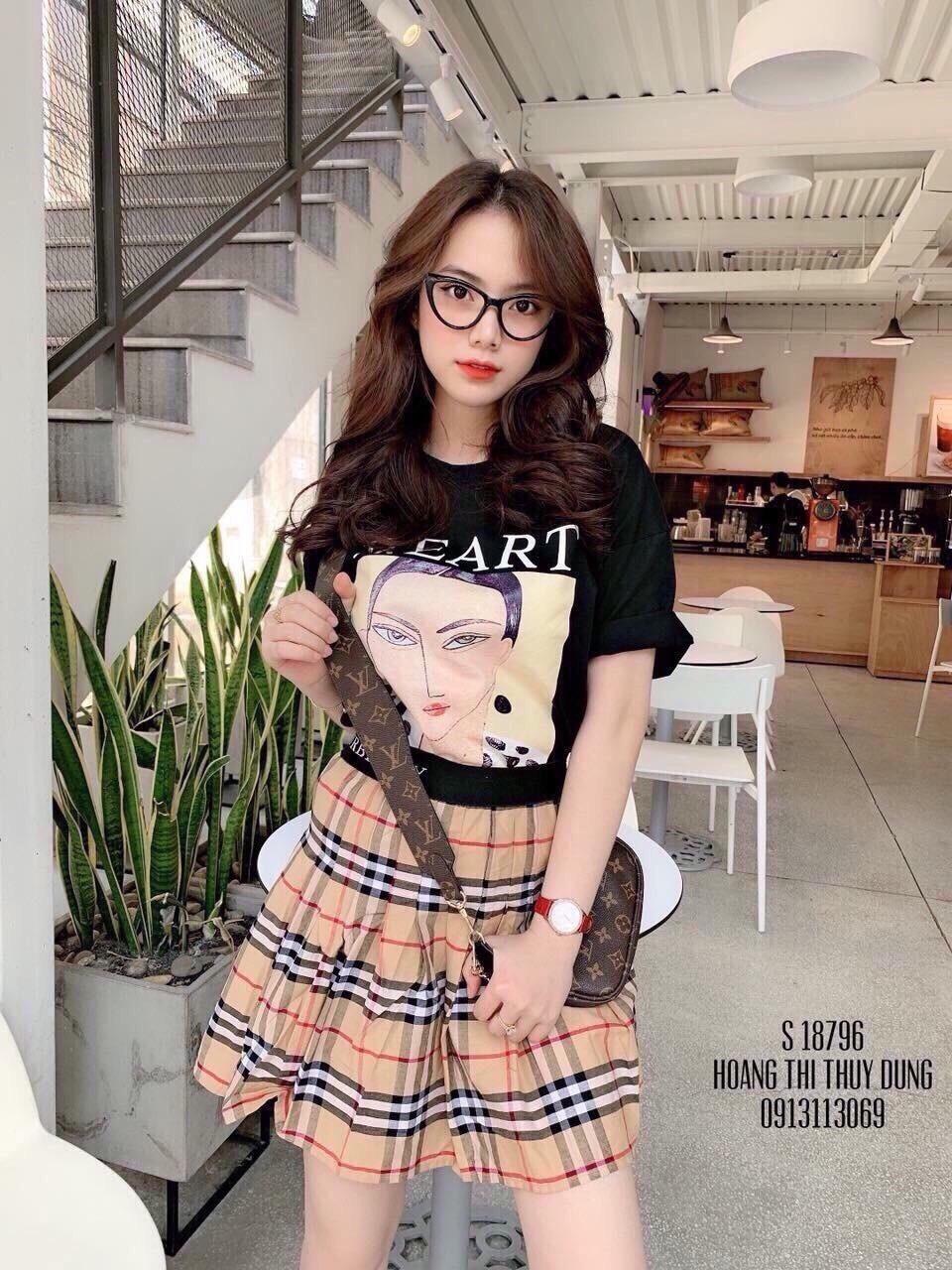 Sét váy sọc heart siêu hót