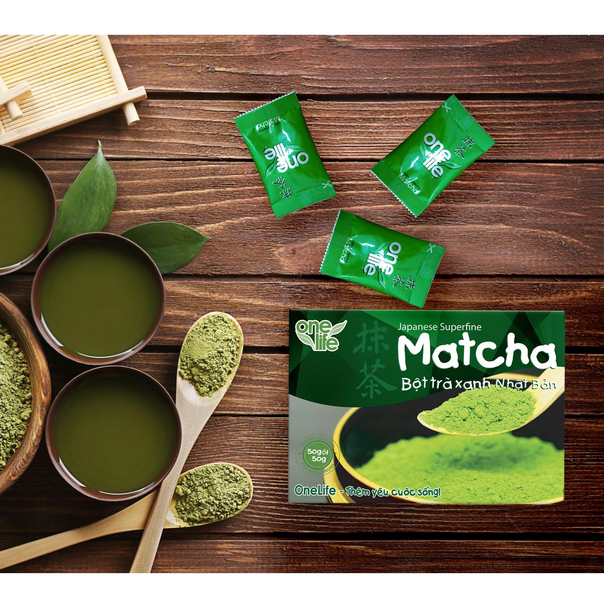 Halal Bột Matcha Trà xanh Nhật Bản 100% nguyên chất hòa tan uống liền giảm cân, không đường OneLife