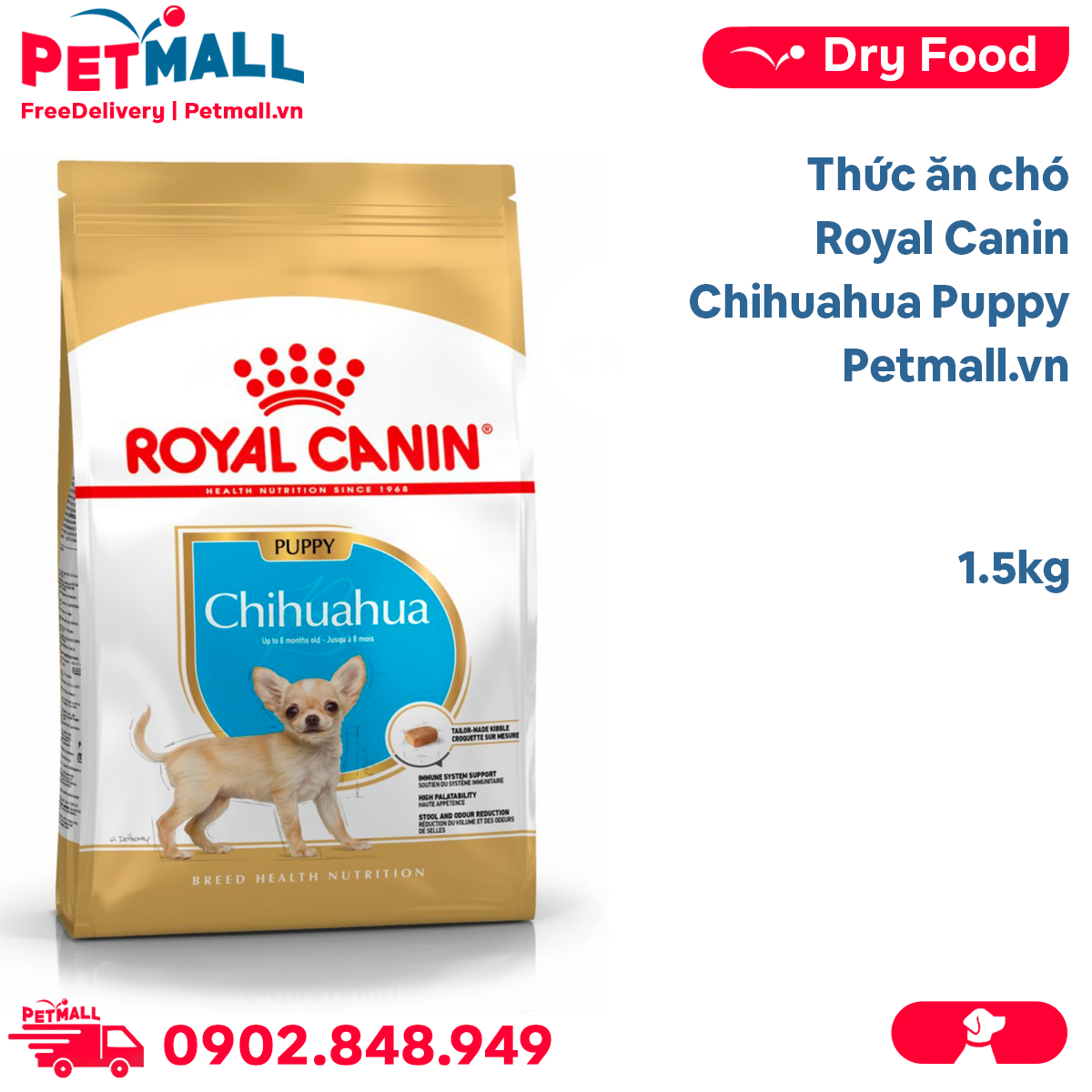Thức ăn Chó Royal Canin Chihuahua Puppy - 1.5kg Petmall