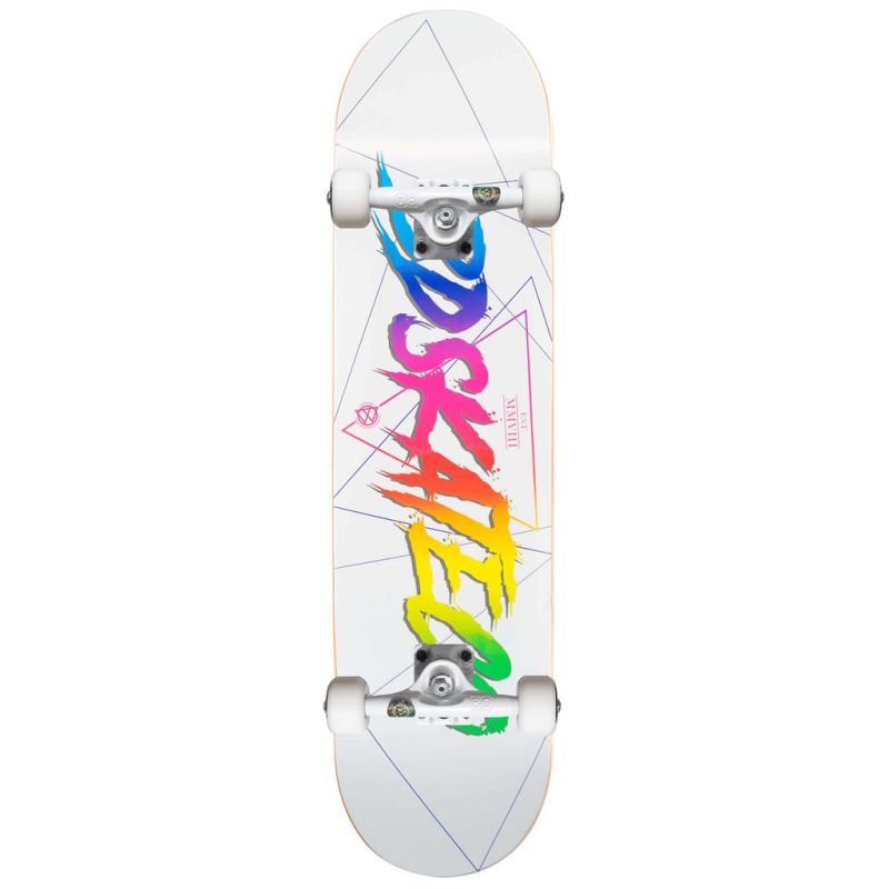 Ván Trượt Skateboard Thể Thao Cao Cấp Châu Âu- BDSKATECO SCRIP LOGO WHITE CUSTOM COMPLETE 8.0