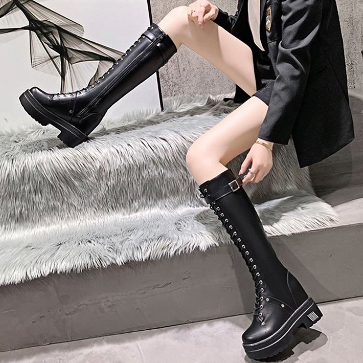 Boots Cổ Lửng Khoá Kéo Phối Đai PB595-4191
